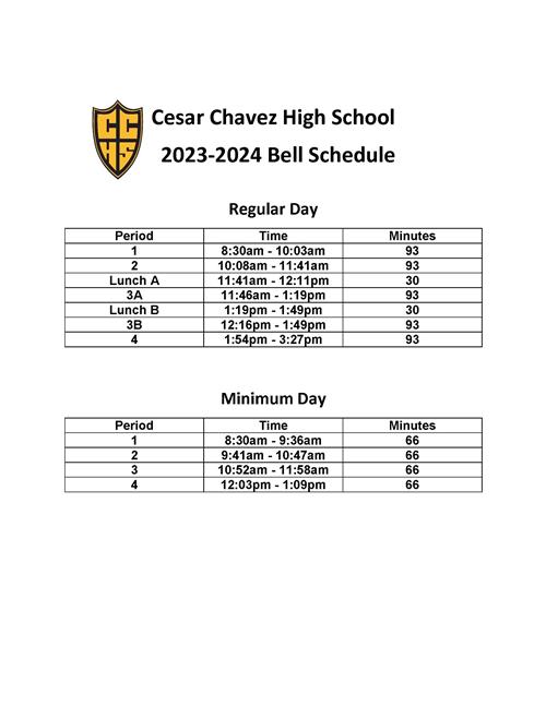Bell Schedule
